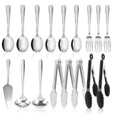 Kzovone conjunto de 17 piezas para servir, cucharas grandes ideales para buffets