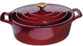 La Cuisine cazuela oval enlozada de cinco cuartos con tapa para servir directo a la mesa.