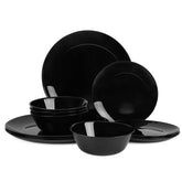 LaGlint set de platos opal 12 piezas, plato principal para cenas con estilo