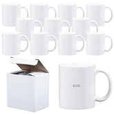 Taza LaiHiulaan sublimación 11oz con asa redonda, perfecta para personalizar regalos.