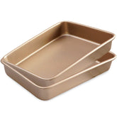 Bandejas Lainrrew para horno 11x9, juego de 2, ideales para hornear galletas y pasteles.