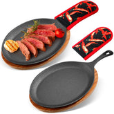Lallisa: plato de hierro para fajitas, ideal para servir caliente en la mesa.