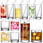 LANDNEOO conjunto copas cristal 12 onzas para bebidas frías y calientes