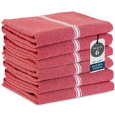 Lane Linen: toallas de cocina 14x25 rojas con gran absorción para secar platos.