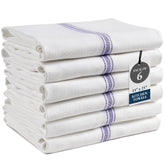 Lane Linen: toallas de cocina con rayas azules, absorbentes para secar platos.