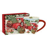 Lang Taza Camión Nevado con arte envuelto exterior, ideal para empezar el día con estilo.