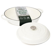 Brasero Larder & Vine de 3,6 cuartos frente, ideal para guisos y brasados.