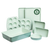 Larder & Vine juego 8 piezas con recubrimiento cerámico antiadherente para hornear