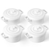 Conjunto Lareina mini cocotte 12oz en mesa para porciones individuales.