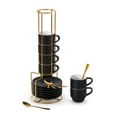 Tazas espresso Lareina 3oz, set de 6, perfecto para doble shot.