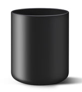 Porta utensilios LATCHHOOK negro mate sobre la encimera, ideal para organización rápida.