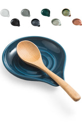 LAUCHUH reposo para cucharas estufa cerámica azul, mantiene la encimera ordenada.