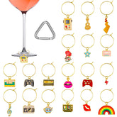 Lauwell adorno copa vino 80s para identificar copas en fiestas
