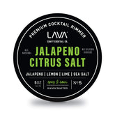 LAVA sal margarita jalapeño cítrica realza el borde con picante