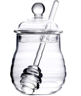 Lawei frasco miel vidrio claro, capacidad 10 oz, ideal para almacenamiento.