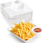 Lawei platos divididos diez piezas para dips, ideal para porciones limpias en reuniones.