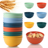 Tazones Lazycorner para cereal en paja de trigo, conjunto multicolor de 26 oz.
