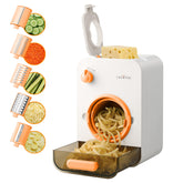 LAZYFOX rallador eléctrico con 5 hojas para cortes uniformes de queso y vegetales