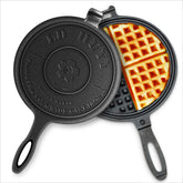 LD HuYY plancha-wafle-hierro-8-pulgadas: gofres grandes y crujientes sin recubrimiento