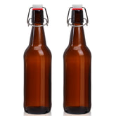 Ldylayi botellas vidrio ámbar 16oz con tapas giro herméticas para fermentación casera.