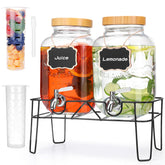 Dispensadores de vidrio Ldylayi de 1 galón con conjunto para fiestas.