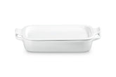 Le Creuset bandeja rectangular con tapa mostrando distribución uniforme del calor ideal para hornear.