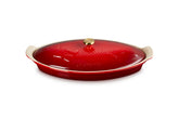 Le Creuset fuente para pescado Heritage Cerise, ideal para hornear pescado y verduras.
