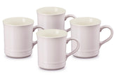 Le Creuset juego de tazas piedra chalota, vista frontal, ideales para café diario.