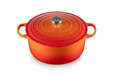 Le Creuset Olla Redonda Flame exterior esmaltado para cocción uniforme