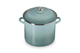 Olla de stock Le Creuset 12 qt Sea Salt lista para hervir rápidamente