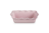 Le Creuset pan para horno Heritage de 9 pulgadas preparado para hornear de forma uniforme.