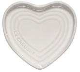 Le Creuset Reposacucharas Corazón 5, blanco; mantiene la encimera limpia.