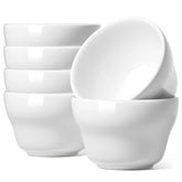 LE TAUCI copa bouillon 8oz blanco, ideal para porciones pequeñas de caldo o postre.