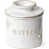 LE TAUCI Mantequera ceramica blanco arctico abeja mantiene la mantequilla fresca y untable
