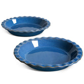 LE TAUCI molde pie cerámico de 9 pulgadas en azul Ceylon, horneado uniforme.