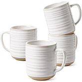 LE TAUCI: vista superior del juego de tazas 11 oz en blanco ártico para café
