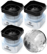 LEEBS bolas-hielo esfera 2,5 pulgadas para enfriar whisky sin diluir.