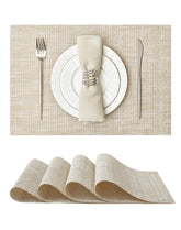 Mantel Leetaltree, detalle de tejido beige-oro, ideal para reuniones elegantes.
