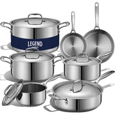 LEGEND COOKWARE: juego de 12 piezas para cocinar de forma uniforme.