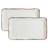 LEHAHA bandeja grande de melamina rectangular 17.5 x 10, ideal para reuniones.