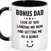 LEJIAJINW taza cerámica bono padre en caja regalo, ideal para cumpleaños.