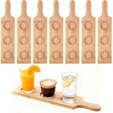 LemonRoad tableros de cata en bambú con 8 piezas y 3 huecos para catas.