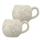 LemonRoad tazas cerámicas mexicanas Talavera 12oz, ideales para café diario.