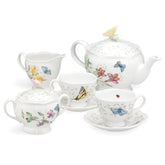 Lenox Butterfly Meadow tetera: diseño elegante para momentos íntimos de té.