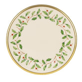 Lenox platillo pan navideño con borde oro 24 quilates, ideal para cenas festivas y regalos
