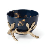 Lenox Sprig & Vine cuenco con soporte dorado para realzar la mesa.