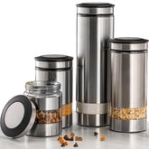 Conjunto Le'raze con ventana de cristal para identificar ingredientes fácilmente.