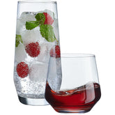 Vaso alto Le'raze elegante con base estable, perfecto para cócteles y bebidas frías.