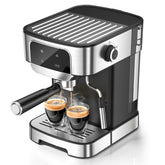 LERTIN máquina expreso 20 bar vista frontal para preparar café rápidamente.