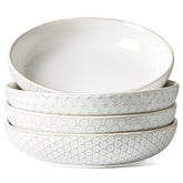 LE TAUCI cuencos para pasta con relieve exterior, porciones grandes.